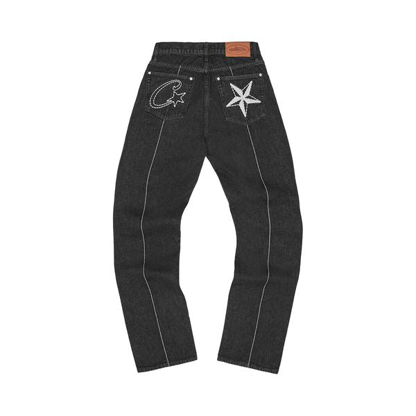 CORTEIZ C-STAR STITCH-DOWN JEANS BLACK