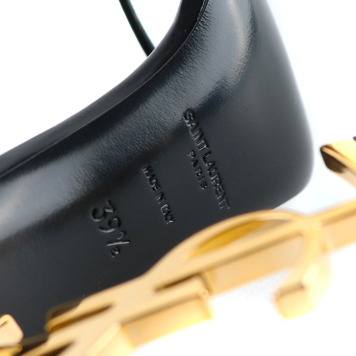 Sandales Opyum en cuir noir (saint Laurent)