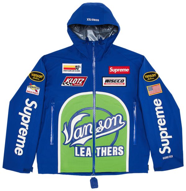 Supreme x Vanson Leathers GORE-TEX Shell Jacket 'Royal'