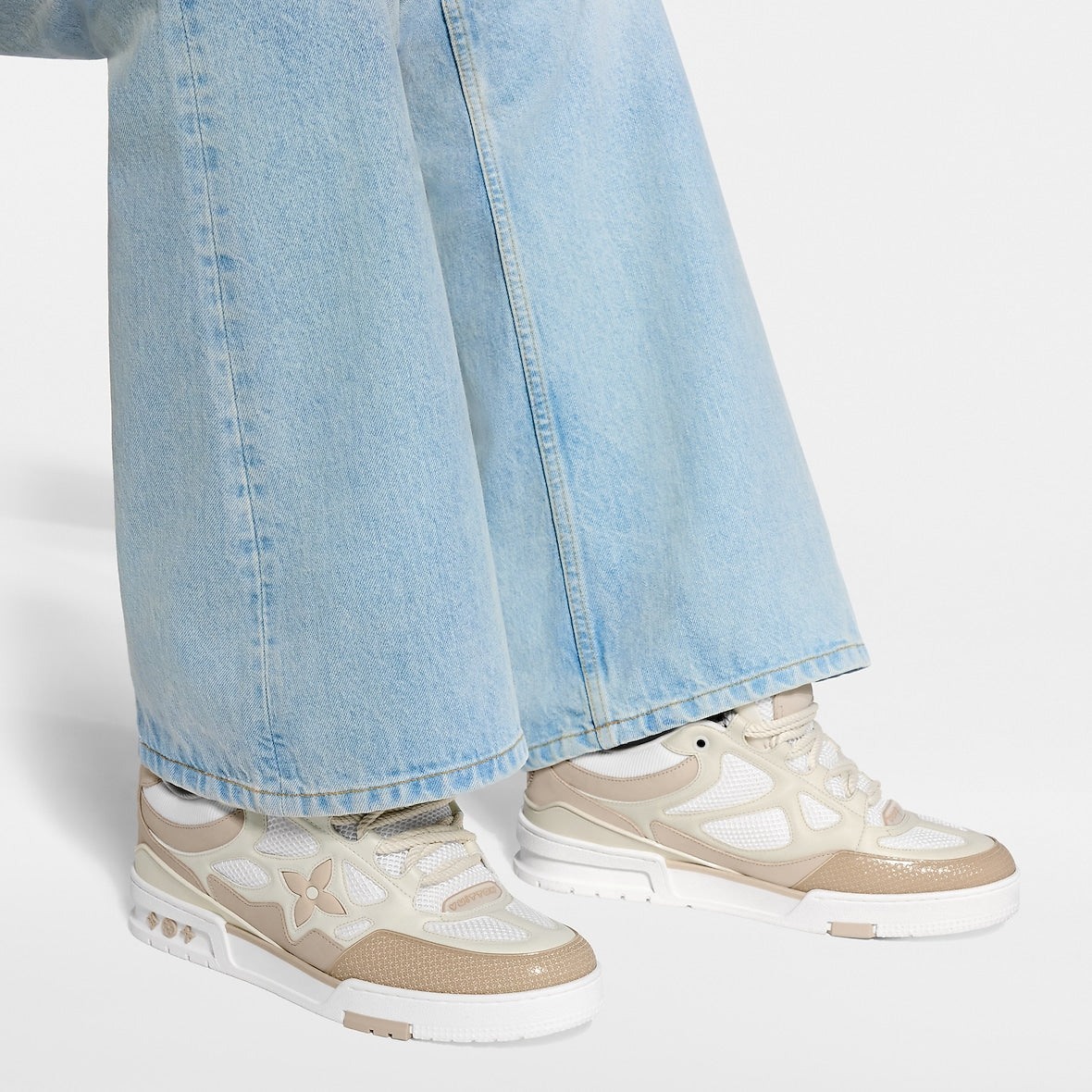 LV Skate Sneaker Beige White